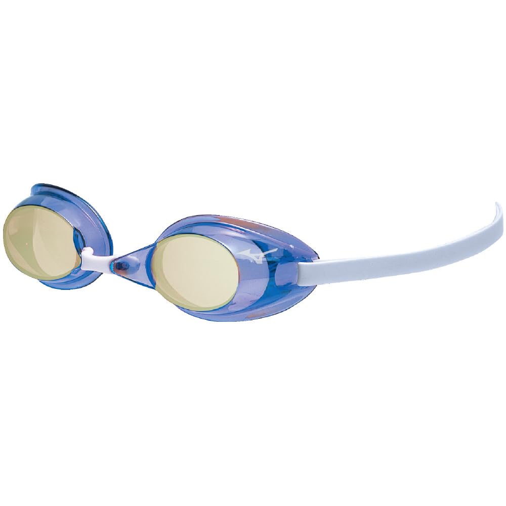Mizuno Mirror Swim Goggles Non-Cushion Blue Yellow UV Anti-Fog FINA