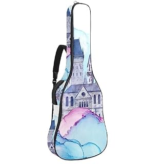 Housse de protection imperméable en tissu Oxford pour guitare électrique avec poignée latérale rembourrée et boules de billard imprimées, Multicolore 4., 42.9×16.9×4.7 in, Sacs pour guitare acoustique - Les Beatles, Paul McCartney, John Lennon, RIngo Starr, George Harrison