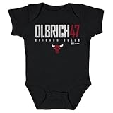500 LEVEL Lachlan Olbrich Chicago Bulls Elite One-Piece Infant Bodysuit (Black, 18M)