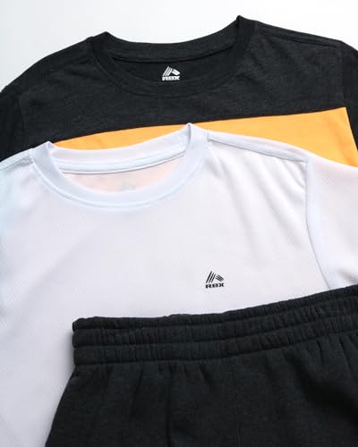 Camiseta de rendimiento y pantalones cortos activos para niños RBX conjunto de 3 piezas 3
