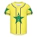 Vnurnrn Senegal Flag Mens Baseball Button Down Jersey Hipster Hip Hop T Shirts
