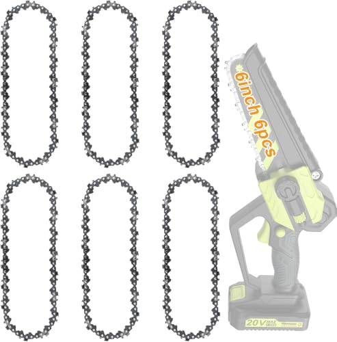 fucokt 6-Pack 6-Inch Mini Chainsaw Chain Replacement