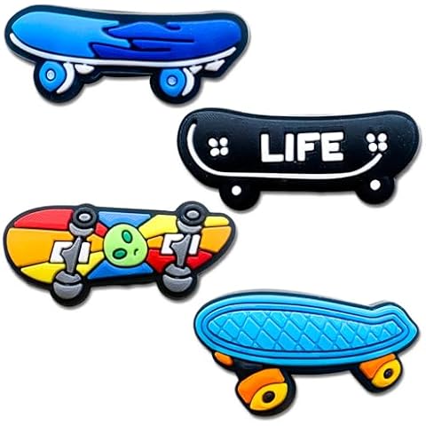 Skateboard Shoe Decoration Charms for Clogs Sandals, Skateboarding Shoe Accessories Charms for Adults Cover