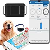 TKMARS GPS Perros, Collar GPS para Perros Grandes, GPS Tracker Collar Perros para Perros, 3000 mAh IP67 Impermeable Rastreador GPS Dog con Alarma de Sonido/Luz