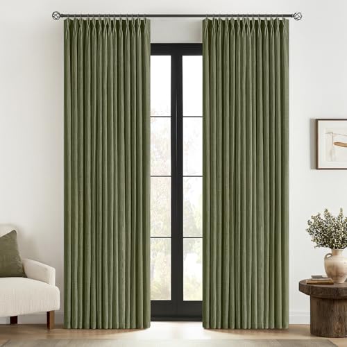 MIULEE Olive Green Curtains
