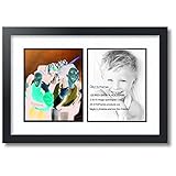 ArtToFrames Double-Multimat-36-61/89-FRBW26079 Collage Photo Frame Double Mat with 2-8x10 Openings and Satin Black Frame, Super White, 2-8x10