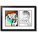 ArtToFrames Double-Multimat-36-61/89-FRBW26079 Collage Photo Frame Double Mat with 2-8x10 Openings and Satin Black Frame, Super White, 2-8x10