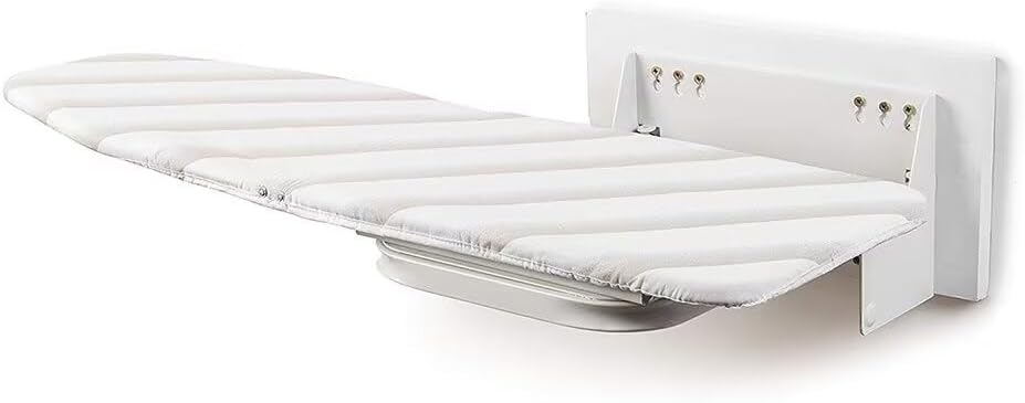 Wall-Mounted Ironing Board, 180° Swivel Retractable Ironing Board w/Cover 38.7" x 11.8" Clothes Ironing Table for Small Spaces, Laundry Room, Home