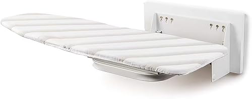 Tabla de planchar montada en la pared, tabla de planchar retráctil giratoria de 180 con cubierta de 38.7 x 11.8 pulgadas, mesa de planchar de ropa