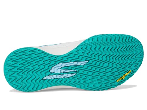 Skechers Women's Viper Court Rally Pickleball Sneaker, White/Light Blue, 5.5 by Skechers - Image 3