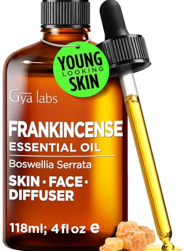 100% Pure Frankincense Essential Oil - 4 Fl Oz - Frankincense Oil for Hair, Skin, Diffuser,...