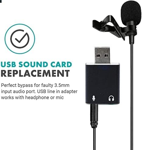 Image of External USB Sound Card for Laptop PC | Plug & Play USB Audio Adapter for Mic & Headphone | Compatible with Laptop, PC, Mac & PS4 - HiFi 7.1 Channel (Multicolor)