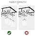 MOCOUM Under Cabinet Glass Rack, Stemware Hanger - 3 Rows Wine Glass Holder for Kitchen Cabinet Bar (Black)