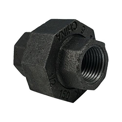 Ldr Pipe Décor Industrial Steel Grey 1/2-Inch Union Fittings (2-Pack) #TOP4