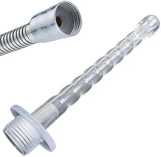Shower Enema Nozzle Attachment – Transparent Drop-Shaped Tip with Multiple Spray Holes, Universal 1/2" Adapter – Body-Safe Anal Douche & Vaginal Rinse Nozzle for Men and Women