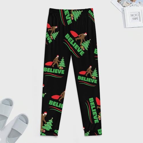 Christmas Bigfoot Sasquatch Men's Pajama Pants Lightweight Joggers Lounge Pants Pj Bottoms Sleep Pants4