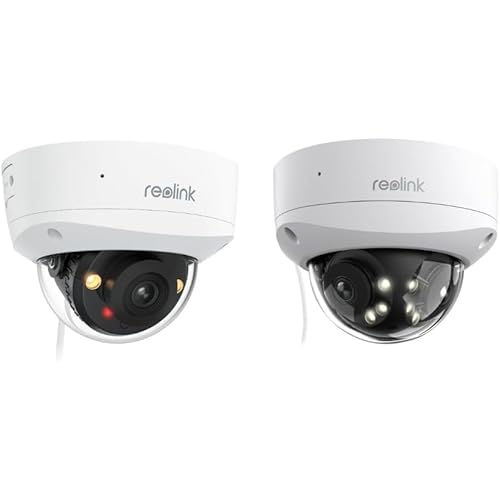 REOLINK 8MP PoE Security Camera Bundle, IK10 Vandal Proof, Color Night Vision, 1x RLC-840A, with 4K UHD Display, 1x Duo 2V PoE, with Dual-Lens 180° P
