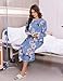 Deyeek Open Back Nightgowns for Bedridden Women Post Surgery Pajamas Tear Away Long Sleeve Dress Adaptive Clothing with Pockets XL