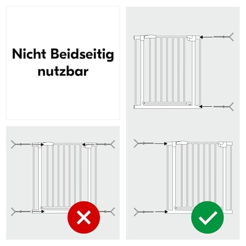 hauck 2er Set Y Spindel Adapter für Türschutzgitter & Treppengitter - Geeignet für runde Geländer bis 6 cm Durchmesser - M10 Gewinde - Zubehör für Kinderschutzgitter ohne Bohren