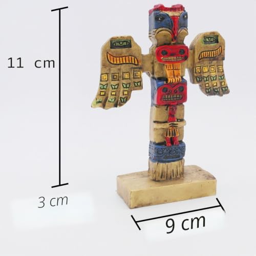 Kocris Casa Totem indien - Décoration pour aquarium - Sculpture de clan amérindienne - Culture ancienne - Reptile - Lézard araignée - Terrarium - Statue hawaïenne – vue 5