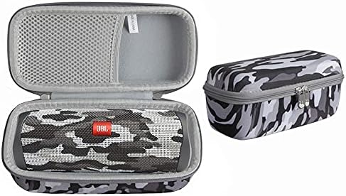 Hermitshell Hard Travel Case Fits JBL FLIP 5 / JBL FLIP 6 / JBL Flip 7 Waterproof Portable Bluetooth Speaker (Black Camouflage)