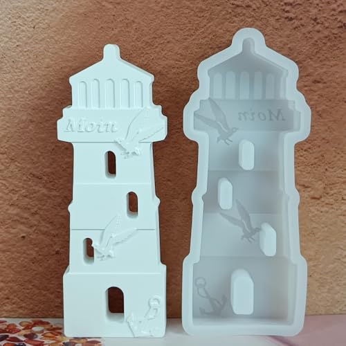 Silikon Gießformen Leuchtturm, Maritime Leuchtturm Silikonform, Silikonform Sommer Maritim Gips Gießen Formen für Geschenke Heimdekoration