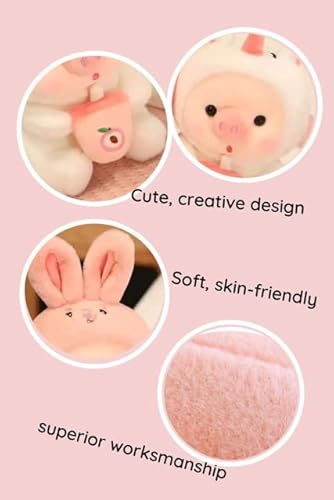Cute Piggie Plush Doll, Cute Plush Toy, Stuffed Animal Pig, Soft Plushie, 10”, Cute Cartoon Character, Fluffy Snuggly (White) #TOP4