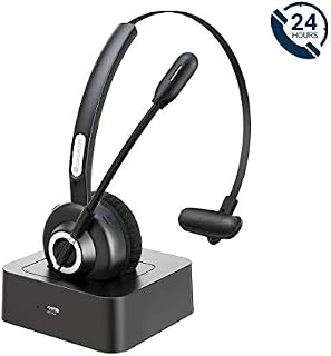 [Upgraded] Langsdom Bluetooth Headsets for Cell Phones, 24 Hrs Talk Time Wireless Headsets