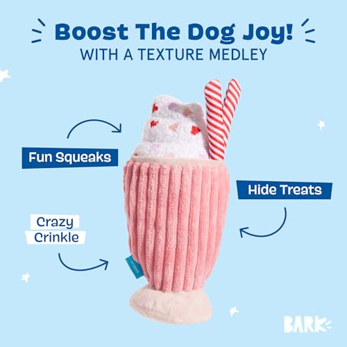 Barkbox Red Whine Milkshake Dog Toy – Squeaky Dog Toys – Plush Dog Toys – Puppy and Pet Toys for X-Small to Small Dogs by Barkbox - Image 2