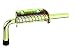 Produktbild Alberts 204495 Bolzenriegel Typ Pistolet | mit rundem Griff und Feder | galvanisch gelb verzinkt | Platte 85 x 40 mm | Bolzen Ø14 x 176 mm