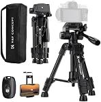 K&F Concept 25" Mini Desk Tripod for Camera with Remote, Max Load 8.8 lbs | Remote Control, Portable Travel Design, For DSLR Cameras Camcorder Phone Projector Spotting Scope