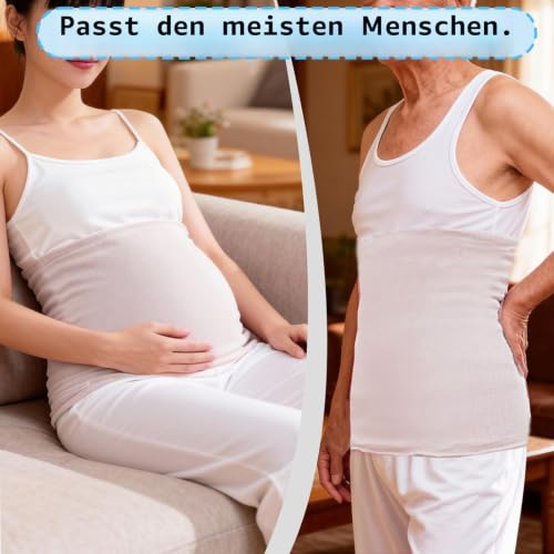 Zuahaly Rückenwärmer aus Angorawolle und Merinowolle für Männer und Frauen – Thermogürtel und Bauchwärmer, Nierenschutz, Schmerzlinderung und optimaler Komfort, atmungsaktiver Komfort