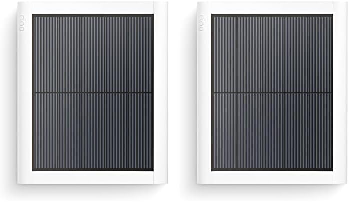 Ring Solar Panel (2nd Generation), 4W for Outdoor Cam (Stick Up Cam), Stick Up Cam Pro, Spotlight Cam Plus, Spotlight Cam Pro - White (Pack of 2) (White) Thumbnail
