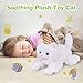 Plush Cat Stuffed Animal White Cat Realistic Toy Super Soft Kitten Cuddly Pet Kitty Fluffy Soothing Hugging Sleeping Birthday Christmas Children's Day Gift for Kid 14.96