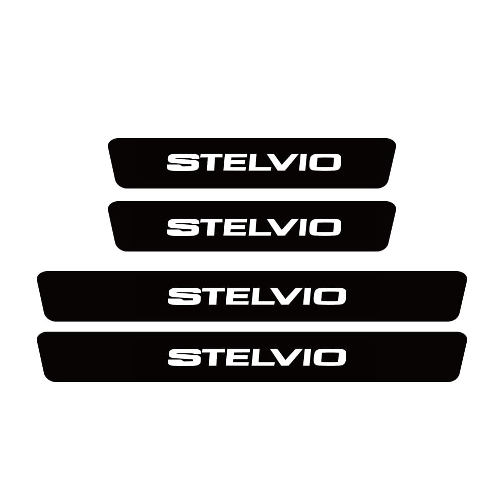 Sdyayfge Normal 4Pcs Kick Plates Car Door Sill Protector,For Alfa Romeo Stelvio