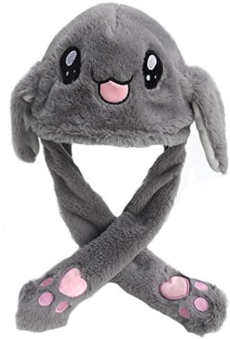 dressfan Womens Girls Funny Plush Animal Ear Hat Birthday Gift with Moving Ears Pressing the Animal Cap will Make the Ears Move Girls Boys Women Cosplay