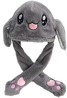 dressfan Womens Girls Funny Plush Animal Ear Hat Birthday Gift with Moving Ears Pressing the Animal Cap will Make the Ears Move Girls Boys Women Cosplay
