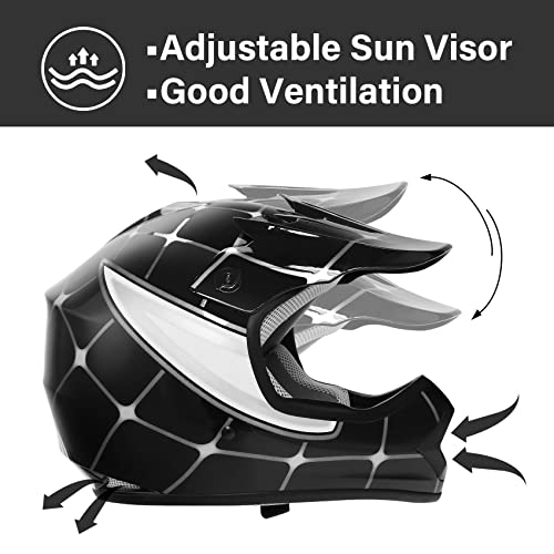 image for TCMT Dot Youth Kids Motocross Offroad Street Black Spider Motorcycle Y