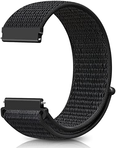 20mm Nylon Quick Release Band Compatible with Samsung Galaxy Watch 7 6 5 4 40mm 44mm/Garmin Vívoactive 6/5/3/3 Music/Forerunner 570 42mm/55/158/165/245/645/Amazift Active 2/Active/T-Rex 3 Pro 44mm