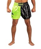 Venum Unisex Logos Muay Thai Thaibox-Shorts, schwarz/gelb, Large