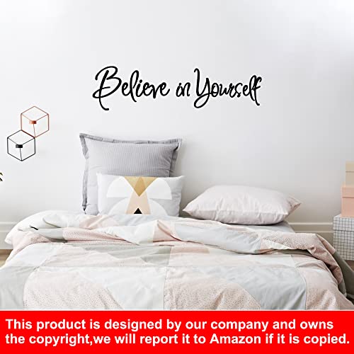 Inspirational Wall Decals Quotes Motivational Wall Stickers Vinyl Positive Word Wall Decals Spiritual Sayings Wall Lettering For Woman Girls Bedroom Office Bathroom Living Room Wall Decor #TOP4