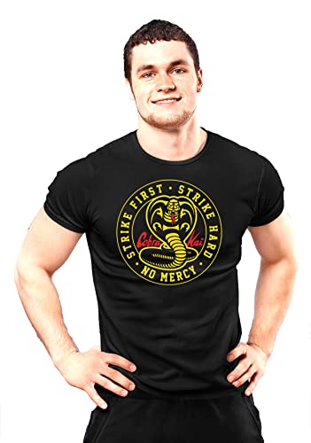kouxi Cobra Kai Men's Gym T-Shirt, Unisex Fitness Shirts, Novelty Training Shirt, Funny Gym Tshirt, Workout Bodybuilding T-Shirts(X-Large)