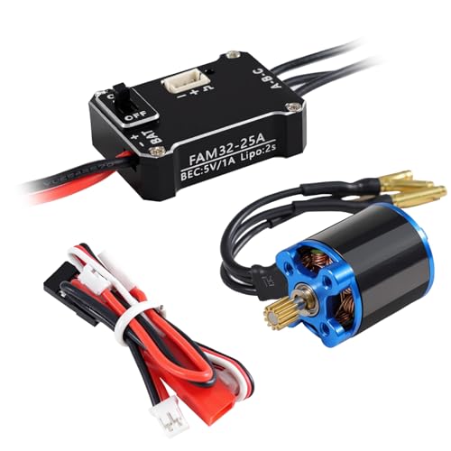 Pièces de rechange pour FAM32-25A ESC et moteur Outrunner 1212 pour modèle réduit 1:18 1:24