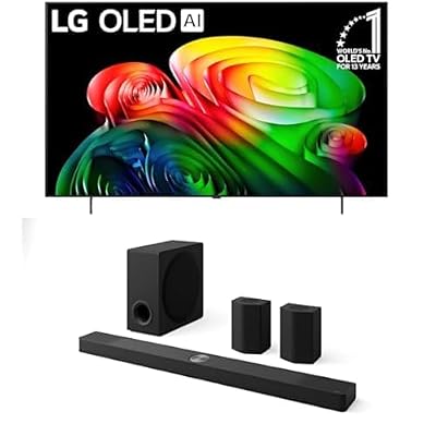 LG 65-Inch Class OLED B6 4K Smart TV (OLED65B6GUA, 2026) Bundle S95TR 9.1.5-Ch Soundbar, Dolby Atmos, Dolby Vision, Wow Orchestra, WOWCAST, Rear Speakers, Wireless Subwoofer