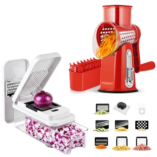 Rallador rotativo de queso y picador multifunción de SUSTEAS miniatura 1