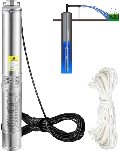 VEVOR Bomba de Pozo Profundo Motor de 750 W Bomba Sumergible para...