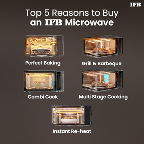 IFB 30L Convection Microwave Oven, 101 Standard Cook Menus (30SC4, Metalic Silver, Steam Clean, Weight Defrost, Grill & Multi-Stage Cooking, 10 Power Levels) view 2