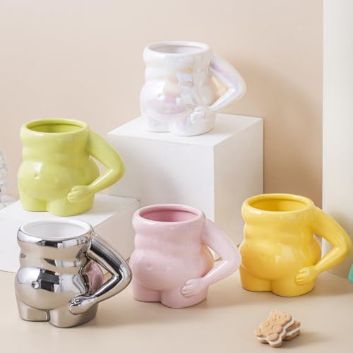 Taza creativa de cerámica con diseño belly para café miniatura 4
