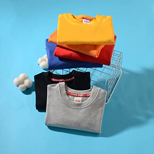 Kids Child Toddler Baby Boys Girls Solid Long Sleeve Cotton Round Collar Sweatshirt Boys' Fashion Hoodies & Sweatshirts4