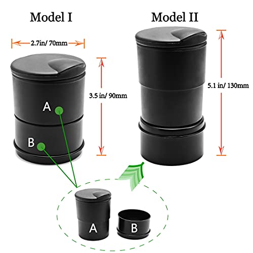 Goliton Led Portable Car Truck Auto Office Cigarette Ashtray Holder Cup - Black #TOP1